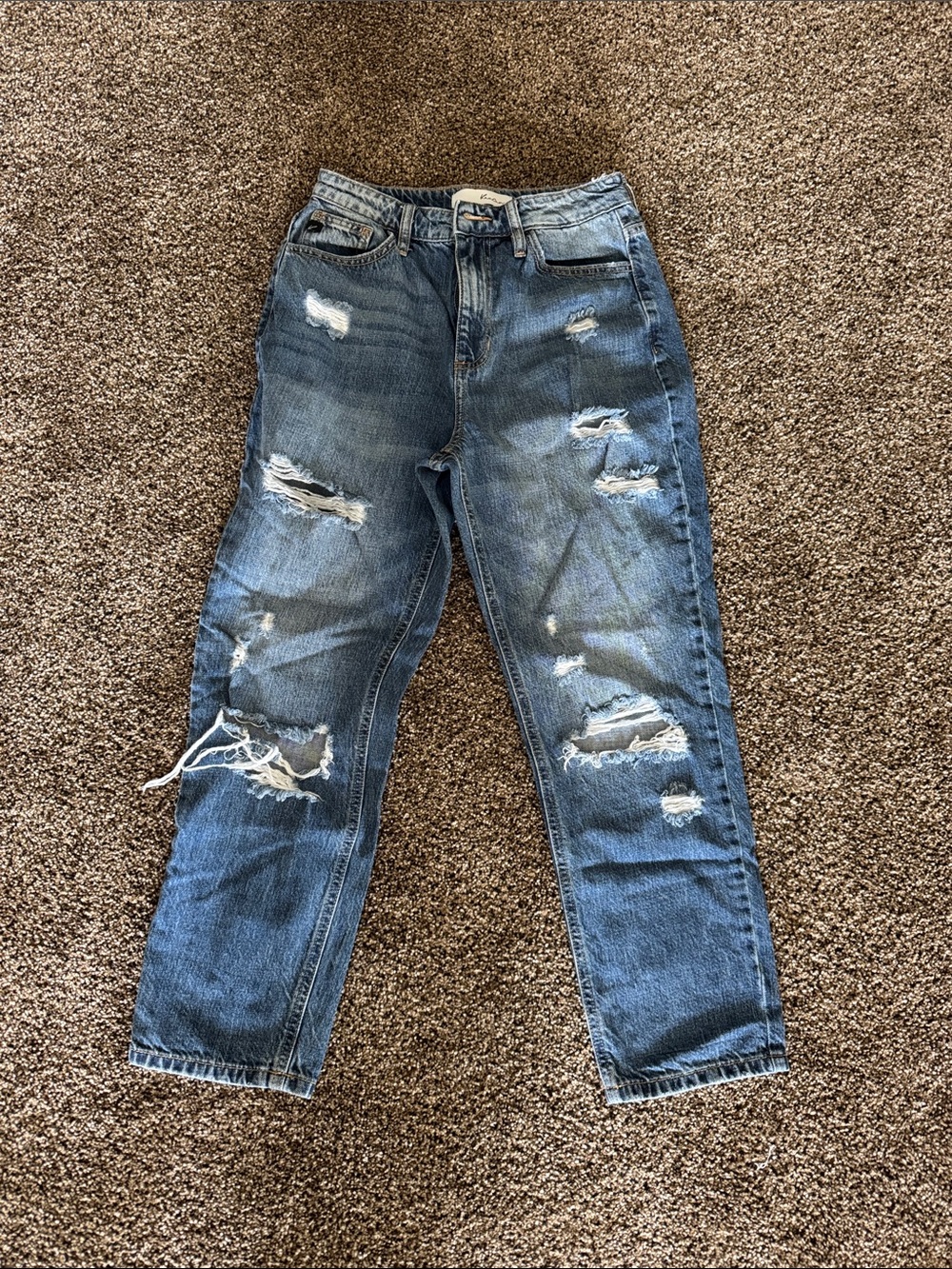 KanCan Distressed Blue Denim Jeans
